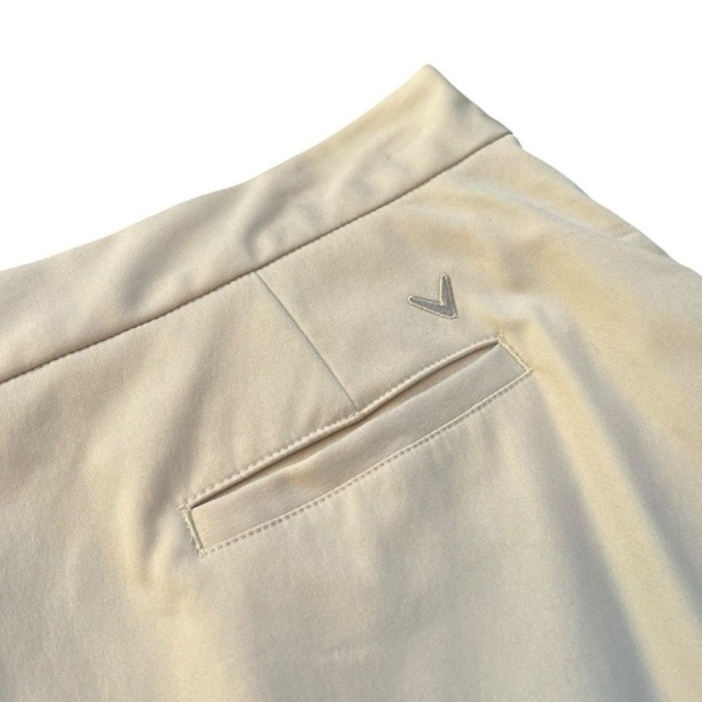 Callaway Pleated Golf Skort 10 Beige Sporty Tennis Pickleball Zip Pockets Preppy - Picture 9 of 11